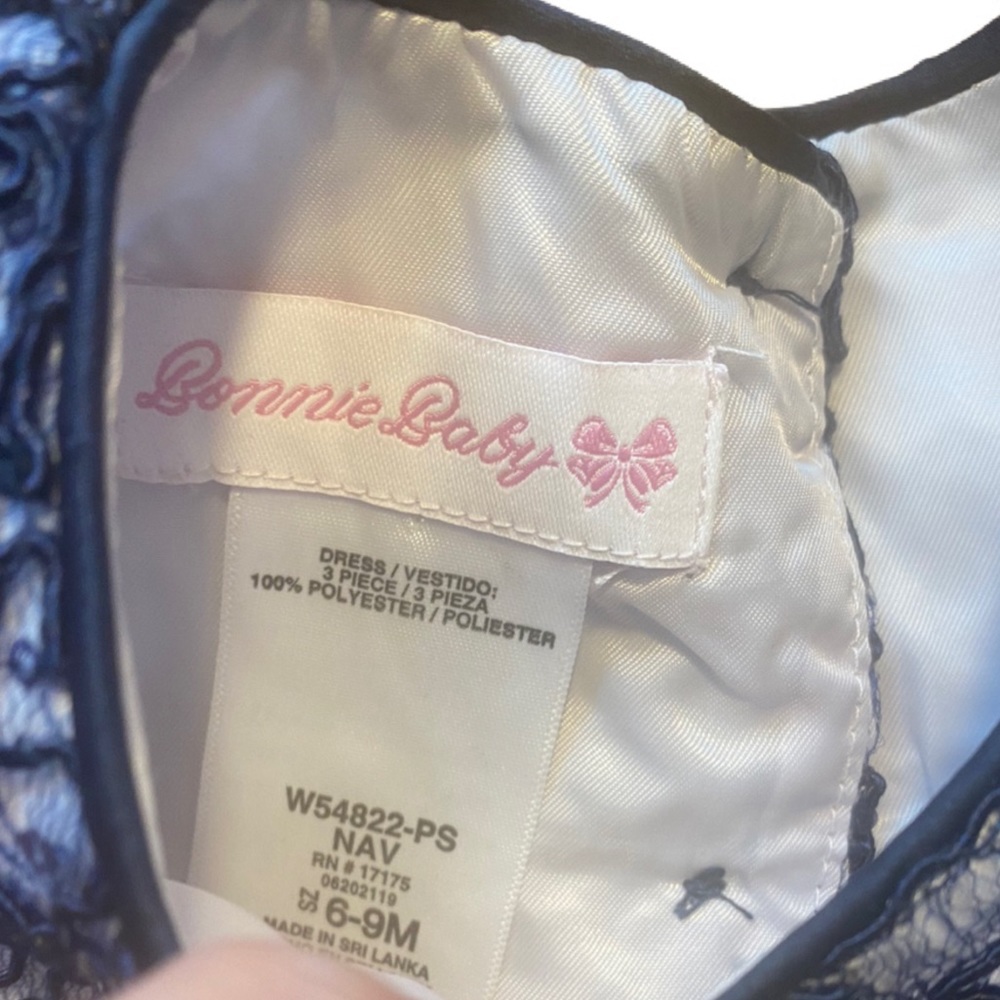 🆕 Bonnie Baby Infant Girls Sequined Special Occasion Dress EUC - Picture 2 of 7